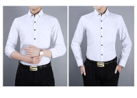Camisa De Encaje De Algodón Y Poliéster Para Hombre Talla 9XL 48 Longitud De Manga Completa Estilo Slim Fit Casual Social Negocios Formales Color Sólido - details 2