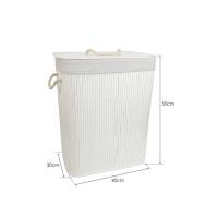 Cesto de la Ropa Sucia con Tapa Cesto de Lavandería de Bambú Plegable con Bolsa Lavable Extraíble Asas para Lavandería Dormitorio - details 4