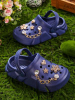 Zapatillas De Hadas Para Niñas En EVA Y Goma Elástica Azul Oscuro Antideslizantes Transpirables Sandalias De Playa Y Jardín Para Niñas De 3 a 12 Años - details 13