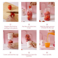Blanqueadora Portátil Recargable USB 500ML Mezclador De Frutas Frescas 6 Hojas Taza De Batido Eléctrica Batidora De Smoothies Con Hielo - details 2