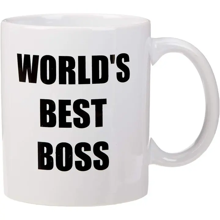 SSRGV Mugs Funny World's Best Boss 11 oz Taza de café, 1 Cuenta (paquete de 1), Blanco - 1