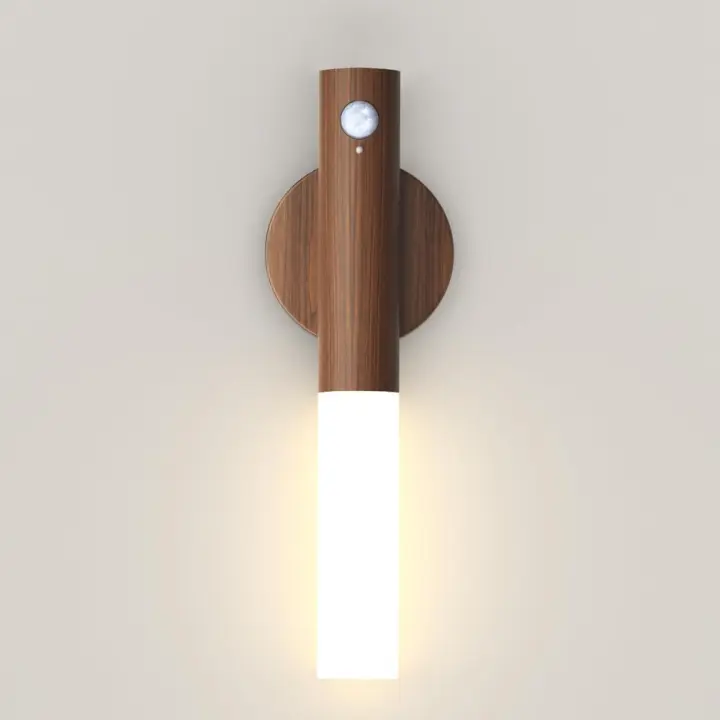 Lámpara De Pared Recargable Con Sensor De Movimiento Luz Nocturna Mágnetica Para Dormitorio Y Escaleras Material ABS LED Moderno - 1
