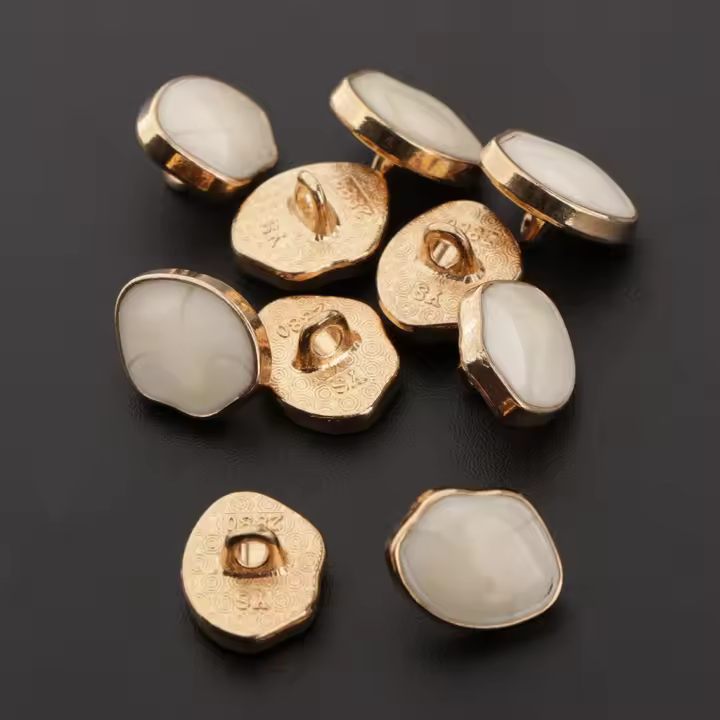 Botones De Esmalte Y Mármol Para Traje De Mujer 10 Piezas 12mm Redondos Metálicos Para Chaqueta De Lana Camisa Y Pantalones - 1