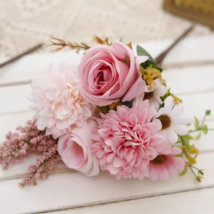 Rosa De Otoño Artificial Peonia 30cm Decoración De Casa Para Boda Fiesta Navidad Flores Silken Baratas Para Arreglo De Bouquet DIY - 1