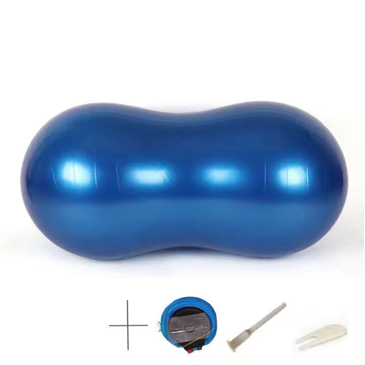 Bola De Yoga De Forma De Maní Anti-Rotura 90x45cm Para Ejercicio En Casa Equipo De Fitness Gimnasio Entrenamiento De Pilates Con Bombín - 1