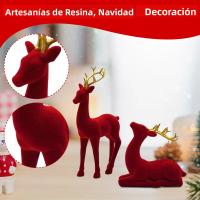 Esketo De Ciervo De Resina Sólida Para Decoración De Navidad Figura De Renos De 20-25 Cm Escultura De Ciervo Para Sala De Estar - details 4