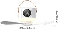 Lámpara de ventilador colgante USB para acampar al aire libre, coche y dormitorio, ajuste de 4 velocidades y opción de temporizador, múltiples funciones （23.5*8.3cm） - details 1