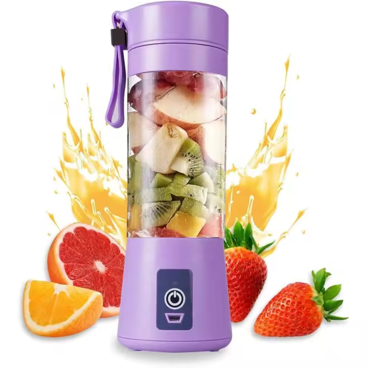 Taza batidora portátil, licuadora Eléctrica USB, mini licuadora portátil para batidos y batidos, Jugo, 380 Ml, SEIS Cutillas, bueno para mezcla - 1