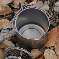 Lixada Taza De Café De Titanio 750ml Con Press Francés Y Cuchara Plegable Para Camping Y Cocina Al Aire Libre - details 7