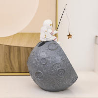 Adorno De Escritorio Espacial Con Resina Figura De Espaceman Y Planeta En Caja Organizadora Para Decoración De Habitación Temática De Espacio - details 19
