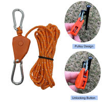 6Pcs Cuerda De Atado Para Acampar 4mm Afinador De Cuerda De Viento Hebilla De Pulley Ratchet Gancho De Cuerda De Tenda Accesorios De Tenda - details 2