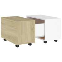 vidaXL Mesa de centro madera contrachapada 60x60x38 cm Blanco, Negro, Gris Mesita de Salón o Comedor o Auxiliar Mesa de Café Meuble Salón - details 2