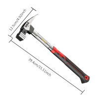 Martillo De Grapa 10oz/13oz Cabeza Redonda Y Cuadrada Herramienta De Eliminación De Clavos Para Carpintería Y Trabajo Con Madera - details 8