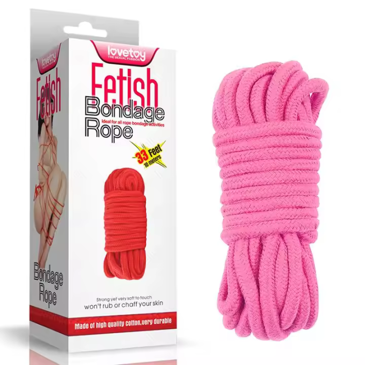 Belover Set de Bondage de Cuerda de Algodón Suave - Rosa 10 Metros - 1