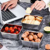 Caja De Almacenamiento De Alimentos Para Nevera Con Tapa De Plástico Acero Inoxidable Y Plástico Para Mariscos Frutas Verduras Caja De Picnic Moderna - details 3