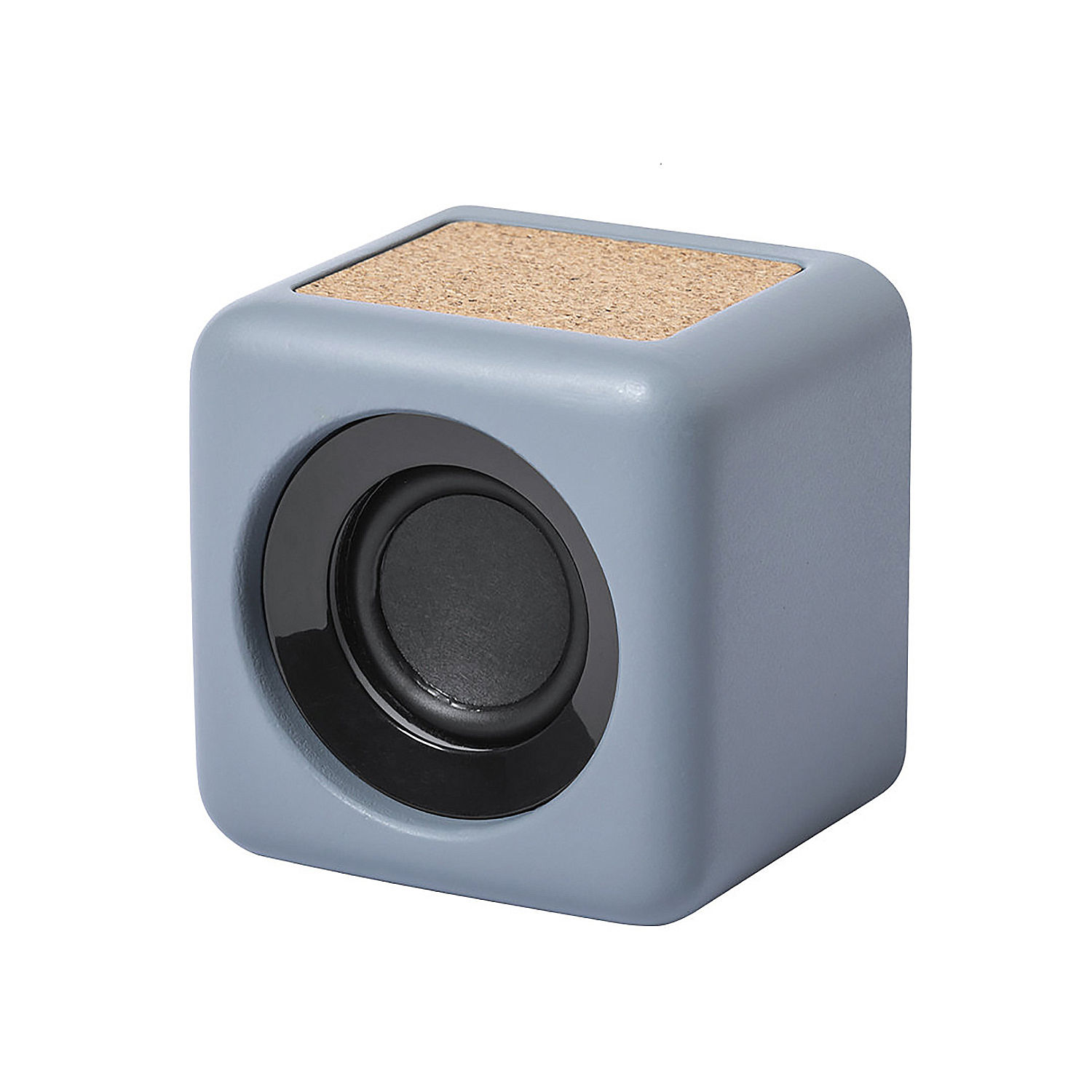 DAM. Altavoz nature en corcho y piedra caliza bluetooth 5.0. Potencia Sonido 3W. Batería 300 mAh 7,1x7,1x5,9 cm.