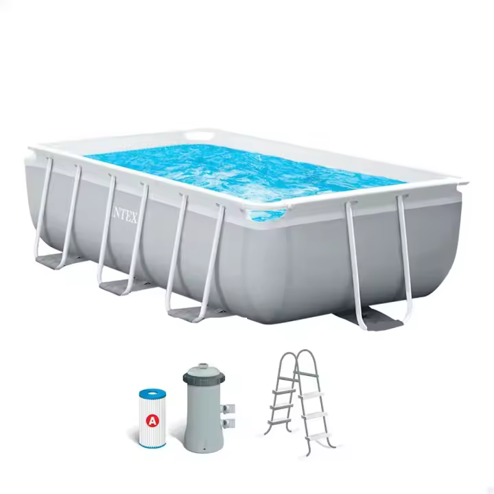Intex Piscina Prisma Frame Rectangular With Filter - 1
