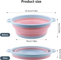 Fregadero plegable, paquete de 2, 5 L, plegable para Exterior Cuenca, multiusos, Cubeta de plástico portátil - details 0