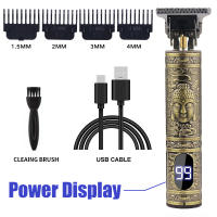 Máquina De Corte De Pelo Vintage Recortadora Eléctrica Portátil Con Carga USB Rápida Trimmer Profesional Para Barbería Sin Cable - details 6