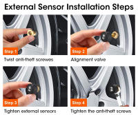 Sistema De Monitoreo De Presión De Neumáticos USB Para Android Con Alarma Y Pantalla Internos Sensores 4-5 Para Coche Navegación Radio - details 19