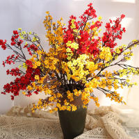Flores Artificiales Blancas De Cerezo Y Gypsophila Para Decoración De Hogar Y Boda Arreglo Floral De Tela Seda Para Vaso O Ramo Falso De Navidad - details 4