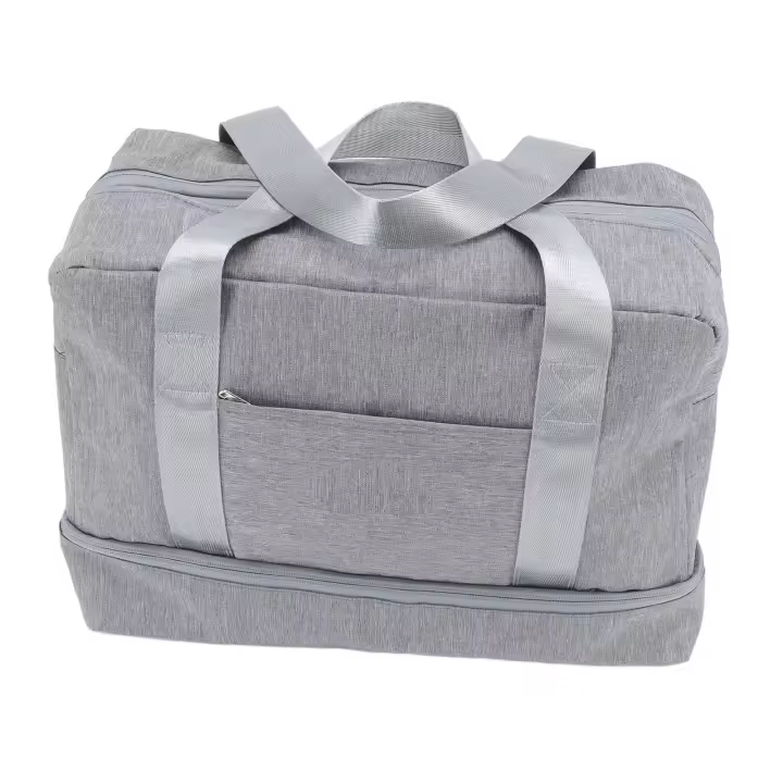 Bolsa de ASEO gris con separación de humedad y seco, de gran capacidad, plegable, portátil, para Viajes, fitness, Bolsa de almacenamiento para Zapatos - 1