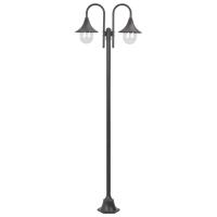 vidaXL Farolas de Jardín con 2 Luces Aluminio 220 cm Iluminación Patio Color Blanco,  Bronce,  Verde oscuro y mas - details 1