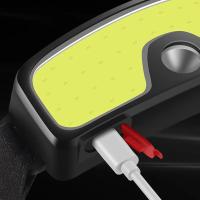 Linterna Frontal LED Recargable Tipo C Con Luz COB Impermeable IPX5 Y Pantalla De Visualización De Batería Para Camping Y Pesca - details 2