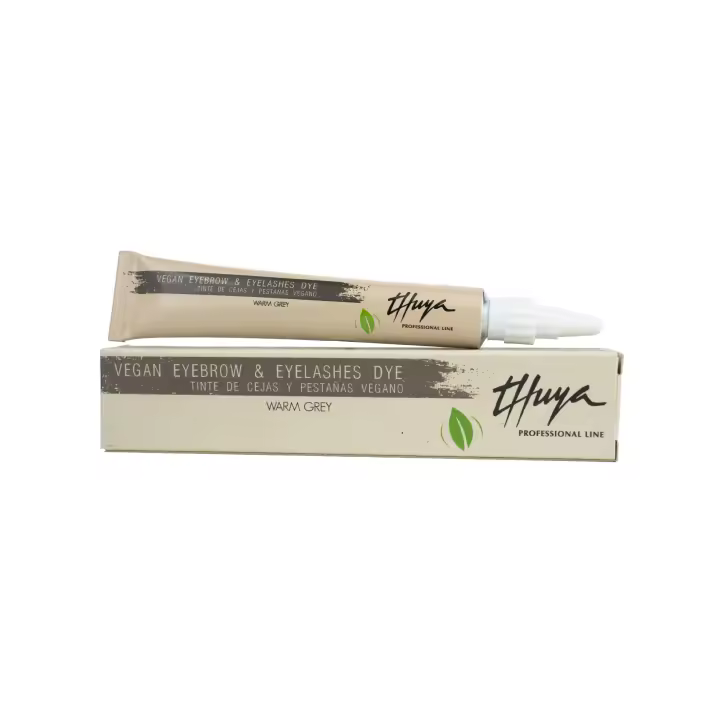 Thuya Vegan Eyebrow & Eyelashes Dye 14mL Warm Grey - Tinte para Cejas y Pestañas Gris - Colorante Natural para Mirada Intensa - 1
