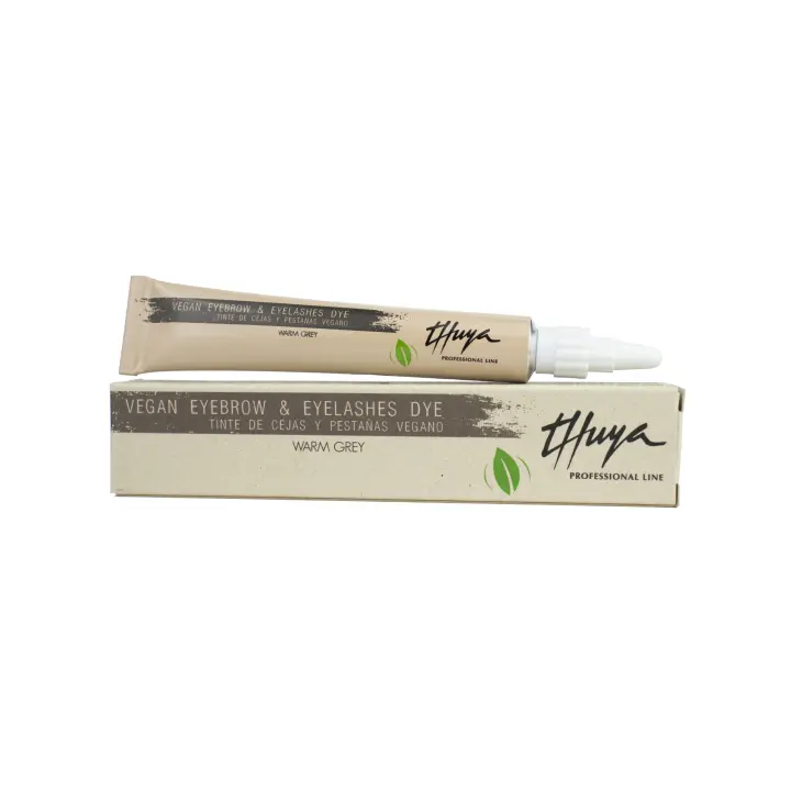 Thuya Vegan Eyebrow & Eyelashes Dye 14mL Warm Grey - Tinte para Cejas y Pestañas Gris - Colorante Natural para Mirada Intensa - 1