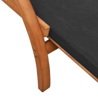 vidaXL Tumbona con cojín textilene y madera maciza de álamo Sillas de Exterior Ideal para jardín, playa, piscina, terraza Tumbona Piscina Tumbonas Playa Tumbonas Jardín Exterior - details 6
