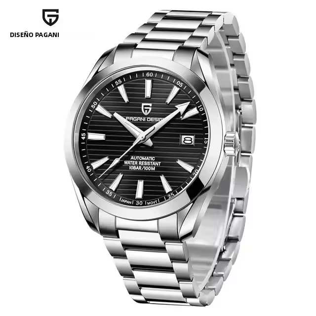 Reloj Mecánico Para Hombre PAGANI DESIGN Japón NH35 Cristal De Zafiro Resistente Al Agua 100M Acero Inoxidable Con Seguro Plegable Marcadores Arábigos - 1
