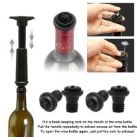 Paquete de 4 Bombas conservadoras De Vino Con Tapon De Vino al vacío, conservadoras de vino reutilizables, mantienen el vino Fresh Wine Para La Cocina, La Oficina, El Hogar, Los insumos para Fiesas de Adultos - details 1