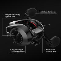 Carrete De Pesca Baitcasting KastKing MaxSteel Sistema De Frenado Magnético Ratio De Engranajes 7.1:1 5+1 Rodamientos Balísticos 7KG Frenado Máximo - details 1