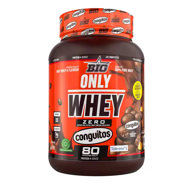 Big Only Whey Zero Conguitos 1-2kg  Proteína de Suero Sin Lactosa - Sabor Conguitos Original - 1