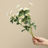 1PC Bouquet De Rosas Simuladas Pequeño Decoración De Casa Para Boda Y Fotografía Props De Flores Artificiales De Seda - details 10