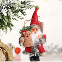 Muñeco De Navidad De Peluche Santa Claus De Pie Decoración Colgante Para Navidad Esquí En Remolque Sled Ornamento Para Árbol De Navidad - details 6