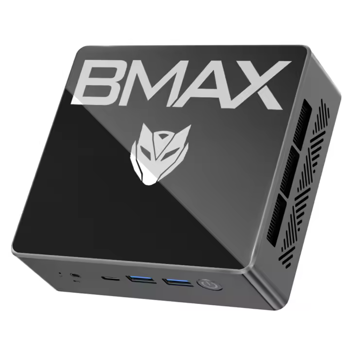 Mini PC BMAX B4 Turbo, Intel Twin Lake N150 4 núcleos, 16GB RAM, 512GB/1TB SSD, Windows 11, 2*HDMI + 1*Type-C con pantalla 4K@60Hz, WiFi 5, Bluetooth 5.0, 2*USB 3.0, 2*USB 2.0, 1*RJ45, compatible con el sistema Linux, For Business and Daily Use - 1