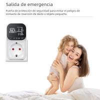 Controlador De Temperatura Digital Con Timer Y Sensor Probing Enchufe De Salida EU Plug Termómetro Para Calentamiento Y Enfrío 16A Con Luz Trasera - details 17