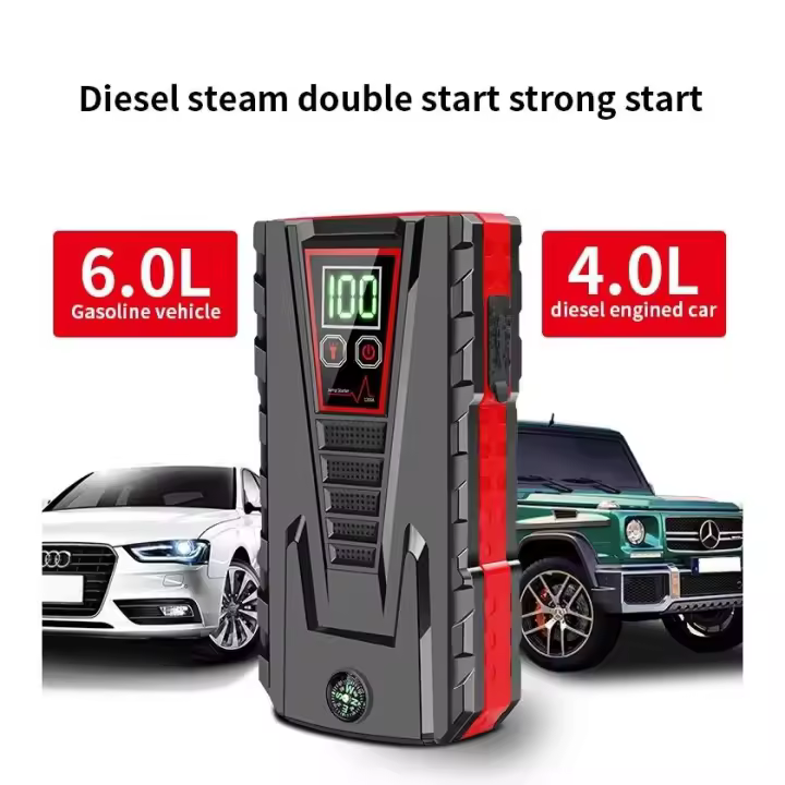 Arrancador de batería portátil para coche, dispositivo de arranque automático de gasolina y diésel, batería de emergencia de 99800mAh, pico de 5000A, cargador de Banco de energía de 12V, - 1
