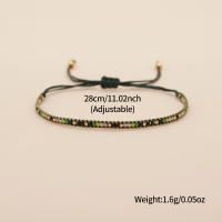 Miyuki Pulsera De Cuentas Para Mujer 2024 Ajustable Colorido Hilo De Cera Cadena De Suerte Joyería Hecha a Mano Regalos - details 3