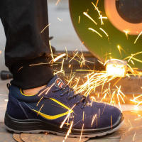 Zapatos de seguridad para hombre, calzado deportivo indestructible antigolpes, botas protectoras de malla transpirable - details 4