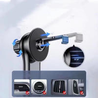 Soporte magnético de Teléfono móvil universal SANDA sujecion de gancho para rejilla de ventilacion de coche,compartible con todo los modelos de movil. - details 2