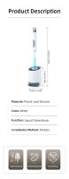 Juego De Cepillo De Inodoro Y Porta Cepillo De Silicona Cepillo De Baño Con Mango Recargable Dispensador Limpia Escobilla Para El Baño - details 5