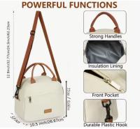 Bolsa De almuerzo isotérmica, Bolsa de almuerzo impermeable, fiambrera isotérmica, Bolsa de almuerzo reutilizable portáthil, Con - details 2