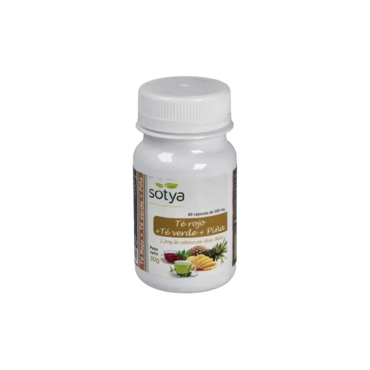Te Verde + Te Rojo + Piña 60Cap. - SOTYA - 1