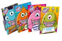 Dubble Bubble - Monsterteeth – caja con 24u - Chicles en forma de dientes - Sabor Fresa - 4 diseños – ¡Con Frases Divertidas y Dedicatorias! - details 0