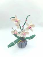 Juego De Bloques De Construcción Mini Modelo De Orchid Pot Creativo Con Ideas De Arreglo Floral Juguetes Educativos Para Niños Bloques DIY Asamblea Sin Batería - details 3
