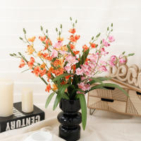 Orquídea Vainilla Y Freesia Artificiales Para Decoración De Hogar Boda Valentine's Day Fiesta Garden Vaso Decoración Estilo Floral Silken - details 6