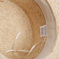 Sombrero De Paja RAFFIA Elegante Para Mujeres Con Gran Ala Sombrero De Verano Para El Sol Sombrero De Golf Sombrero De Paja De Lona - details 3